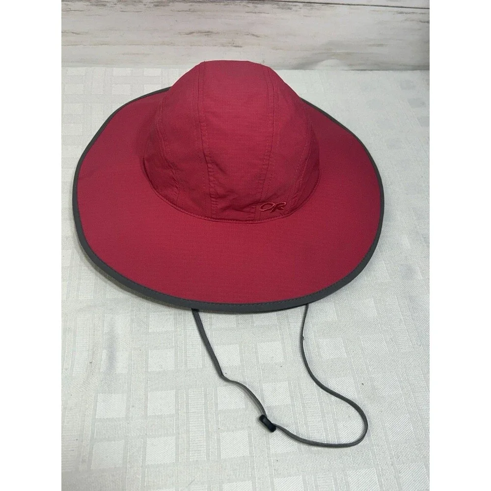 OR Outdoor Research Womens Sombriolet Sun Hat Size Small Dark Pink Red UPF 50+